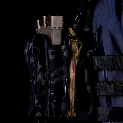 Aegis Drop-In Utility Organization Pouch loaded with rifle magazines, designed for efficient storage and rapid access, ideal for tactical gear setups on chest rigs and plate carriers.